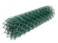 Сетка плетёная "рабица" с ПВХ покрытием зел 55х55х2,5 (1,5м х 10м) - WENSA METALL